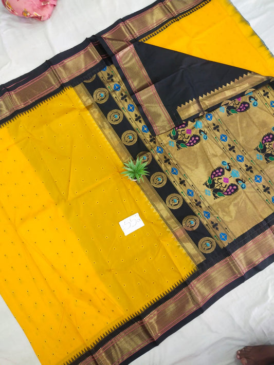 Gadwal mixed silk paithani pallu with blouse sarees 010825  S2