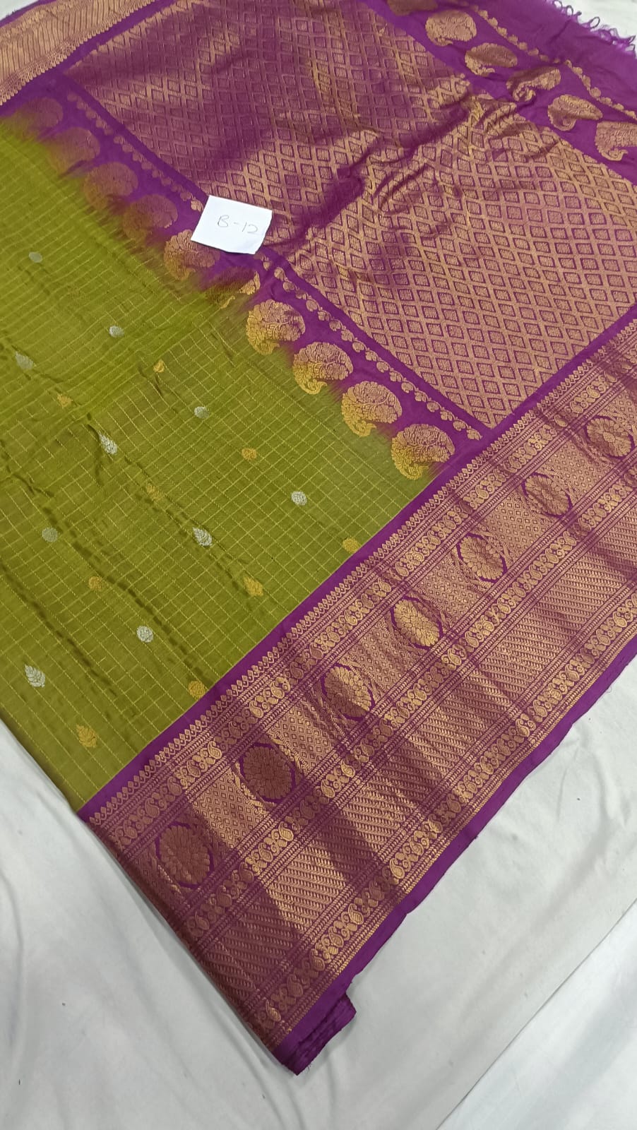 Gadwal self Pure Handloom saress with Blouse 010825 B S2