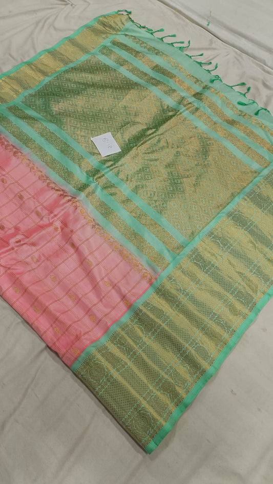 Gadwal self Pure Handloom saress with Blouse 010825 B S2