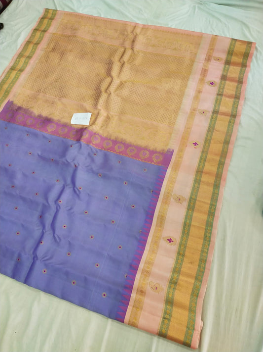 Gadwal pure pattu border Butta with blouse sarees 030825 S2 B
