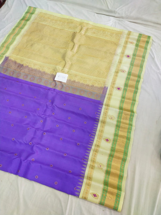 Gadwal pure pattu border Butta with blouse sarees 030825 S2 B