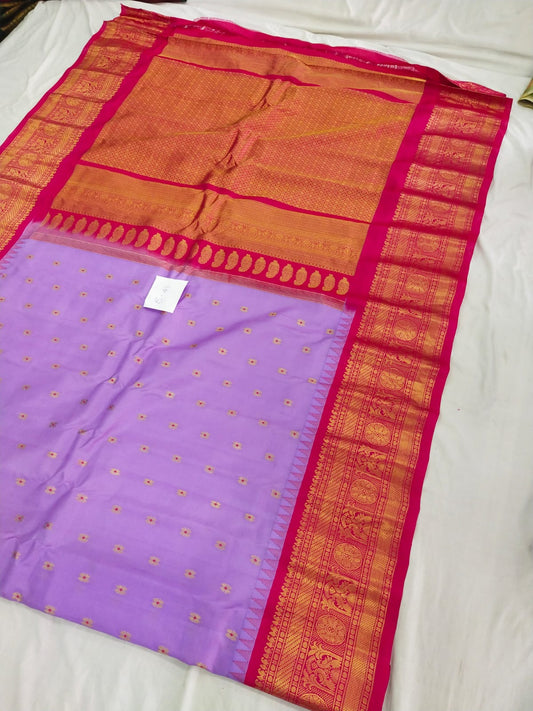 Gadwal pure pattu Butta with blouse sarees 030825 S2 B