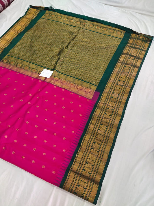 Gadwal pure pattu Butta with blouse sarees 030825 S2 B