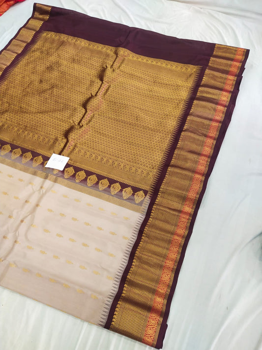 Gadwal pure pattu Butta with blouse sarees 030825 S2 B
