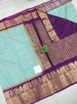 Gadwal semi pattu Meena butta with blouse sarees 060825 S2 B