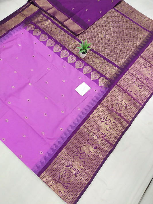 Gadwal Semi Kanchi Big Border with Blouse Sarees 080825 S2 B