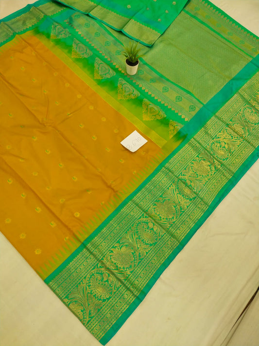Gadwal Semi Kanchi Big Border with Blouse Sarees 080825 S2 B