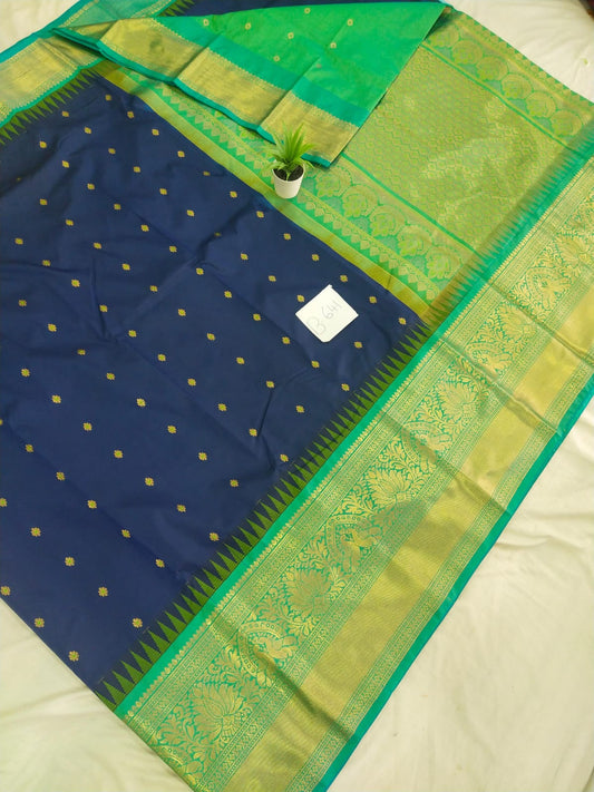 Gadwal Semi Kanchi Big Border with Blouse Sarees 080825 S2 B