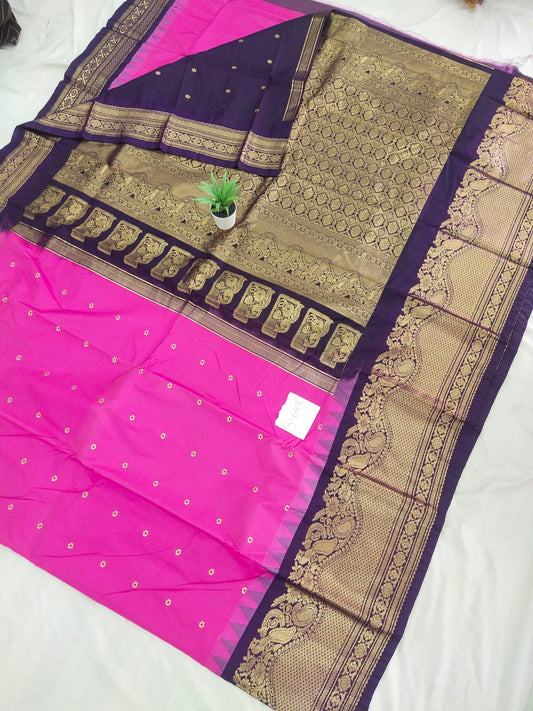 Gadwal Semi Kanchi Big Border with Blouse Sarees 080825 S2 B