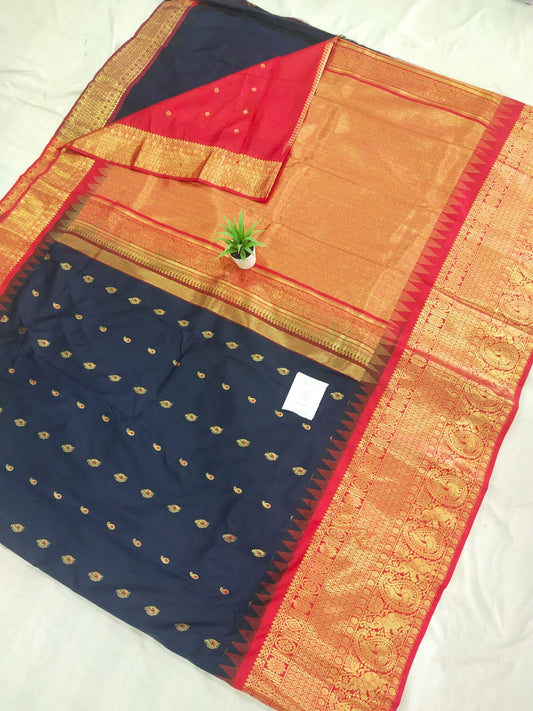 Gadwal Semi Kanchi Big Border with Blouse Sarees 080825 S2 B