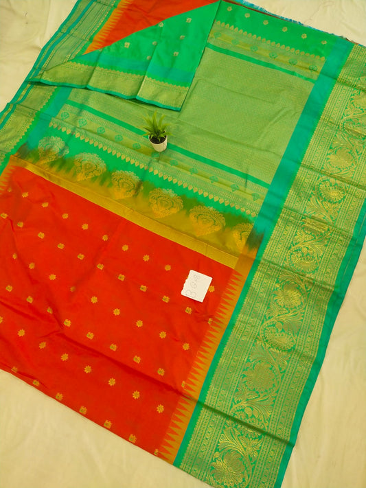 Gadwal Semi Kanchi Big Border with Blouse Sarees 080825 S2 B