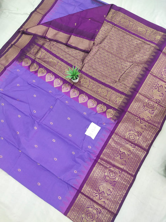 Gadwal Semi Kanchi Big Border with Blouse Sarees 080825 S2 B