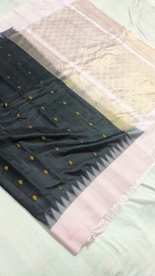 Gadwal Pure Pattu Border Lines With Blouse Sarees S1 260825
