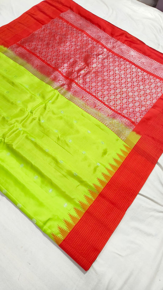 Gadwal Pure Pattu Border Lines With Blouse Sarees S1 260825