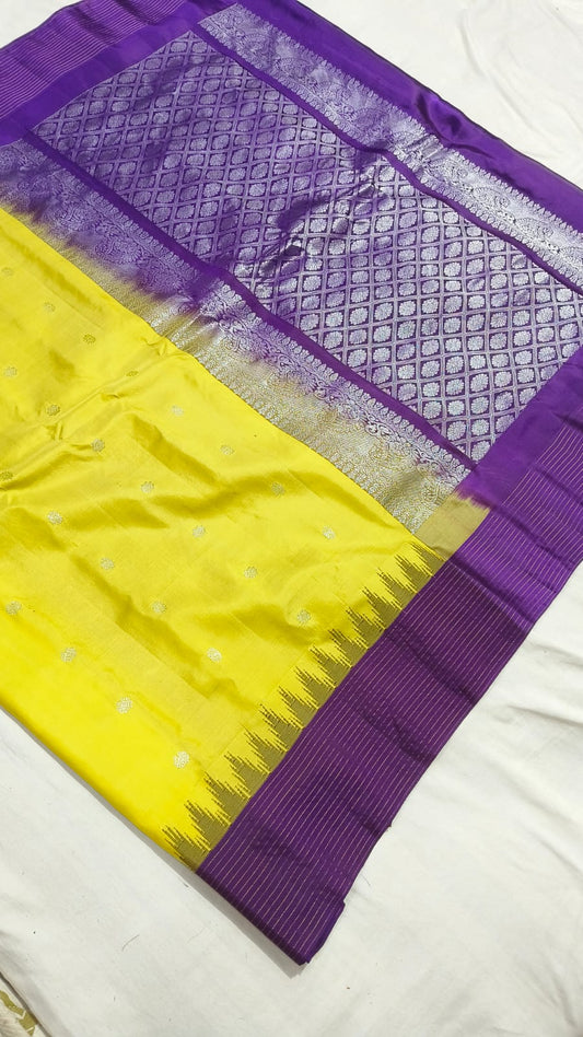 Gadwal Pure Pattu Border Lines With Blouse Sarees S1 260825