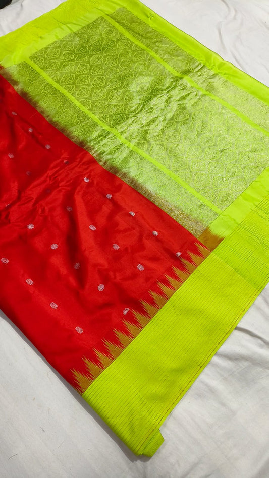 Gadwal Pure Pattu Border Lines With Blouse Sarees S1 260825