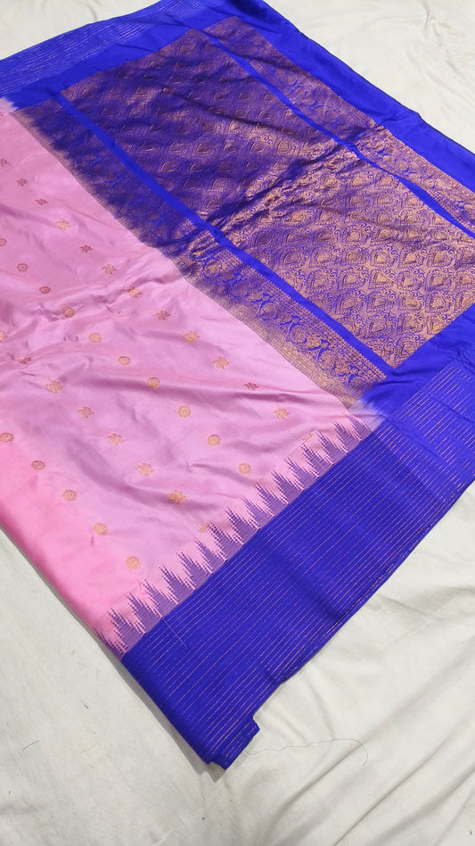 Gadwal Pure Pattu Border Lines With Blouse Sarees S1 260825