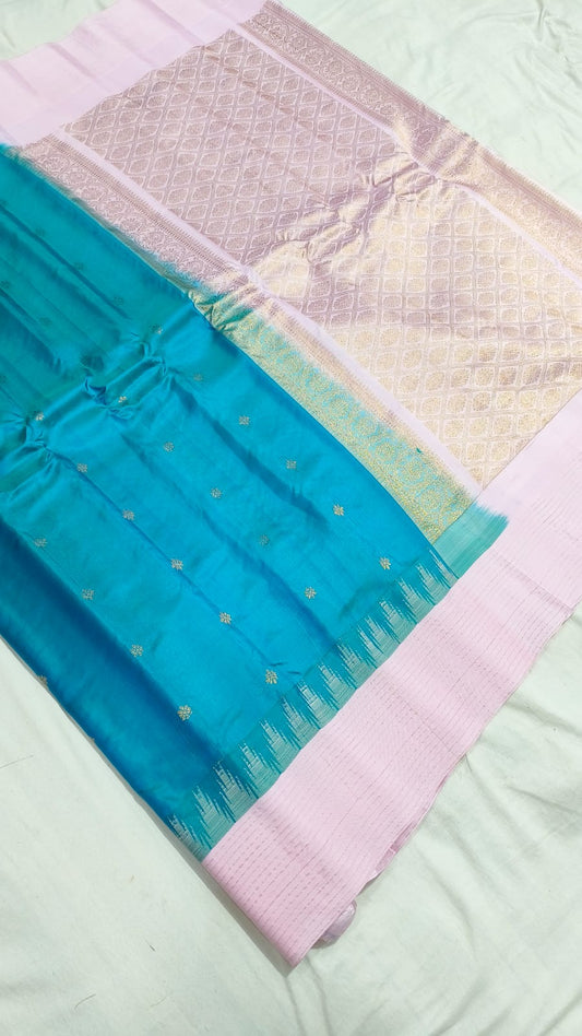 Gadwal Pure Pattu Border Lines With Blouse Sarees S1 260825