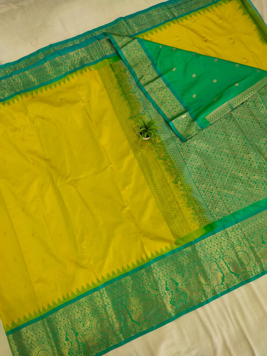 Gadwal semi Kanchi Big Border With Blouse Sarees S2 260825
