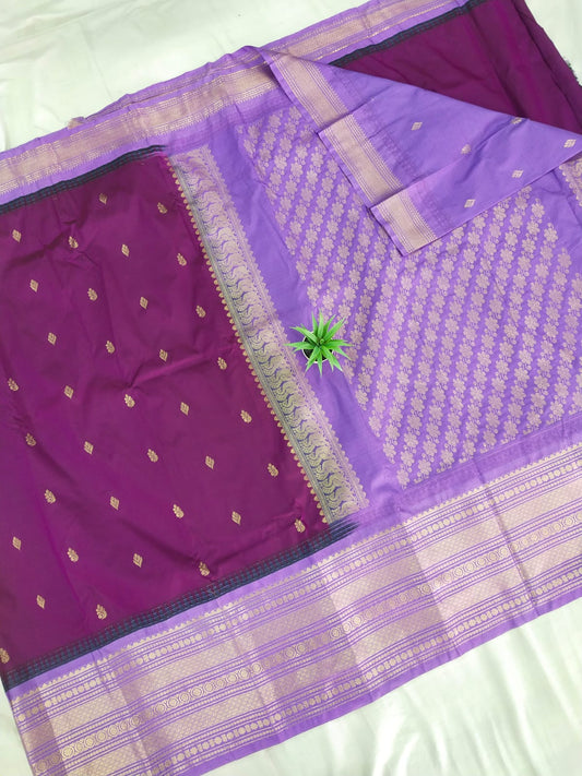 Gadwal semi Kanchi Big Border With Blouse Sarees S2 260825
