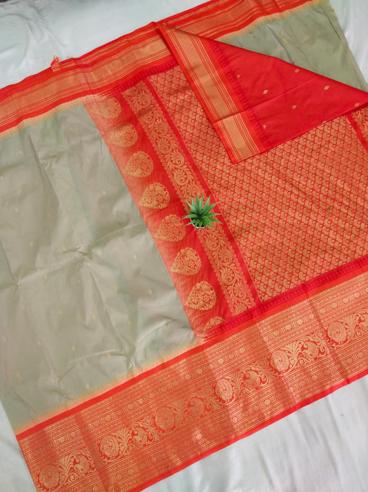 Gadwal semi Kanchi Big Border With Blouse Sarees S2 260825