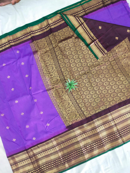Gadwal semi Kanchi Big Border With Blouse Sarees S2 260825