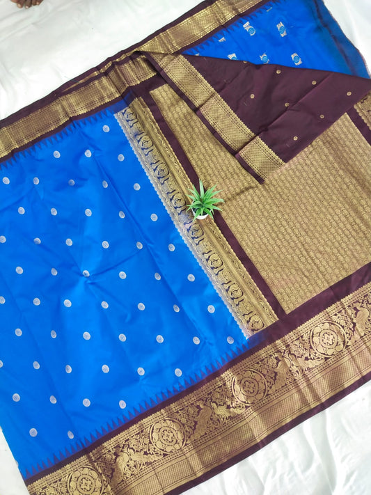 Gadwal semi Kanchi Big Border With Blouse Sarees S2 260825