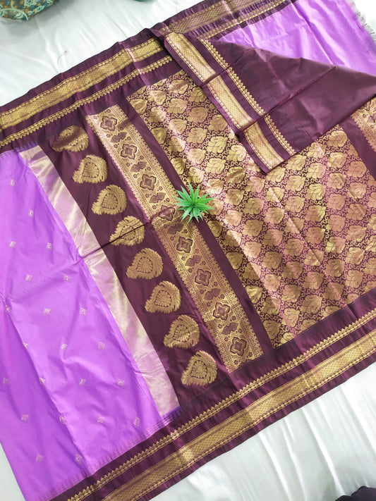 Gadwal Semi Pattu Small  Border With Blouse Sarees 290825 S2