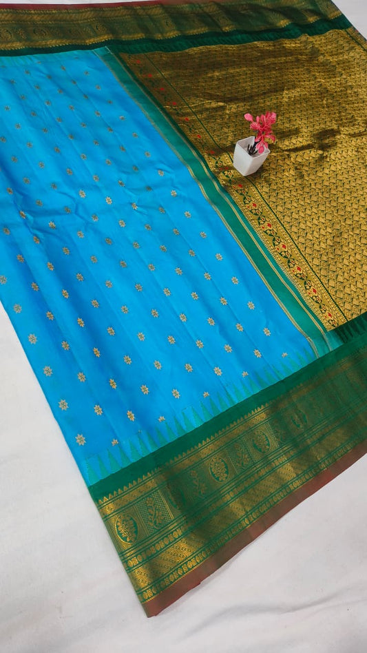 Gadwal pure pattu Butta with blouse sarees 041025