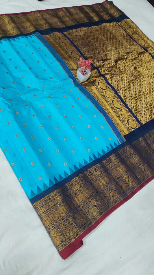 Gadwal pure pattu Butta with blouse sarees 041025