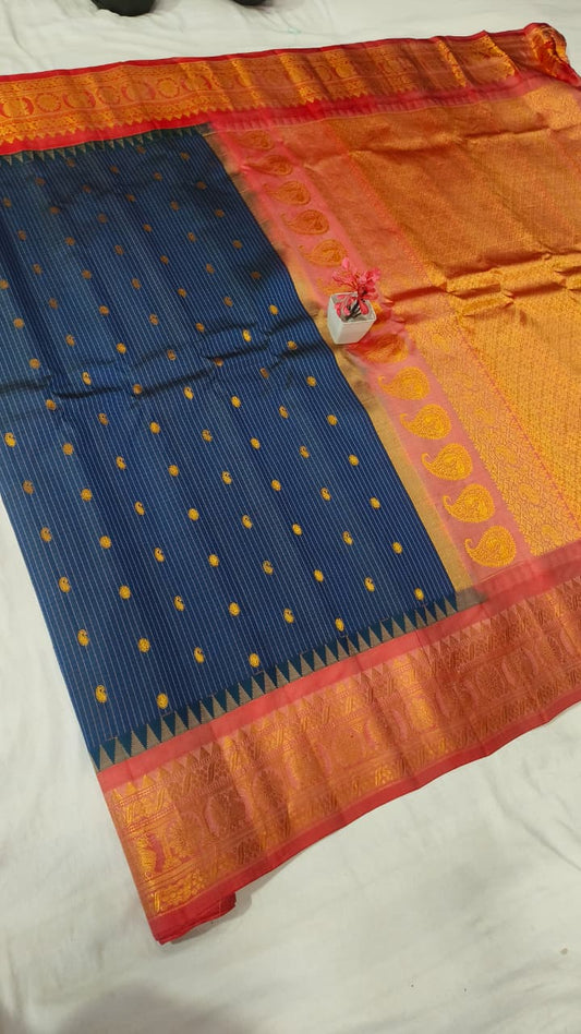 Gadwal pure pattu Butta with blouse sarees 041025