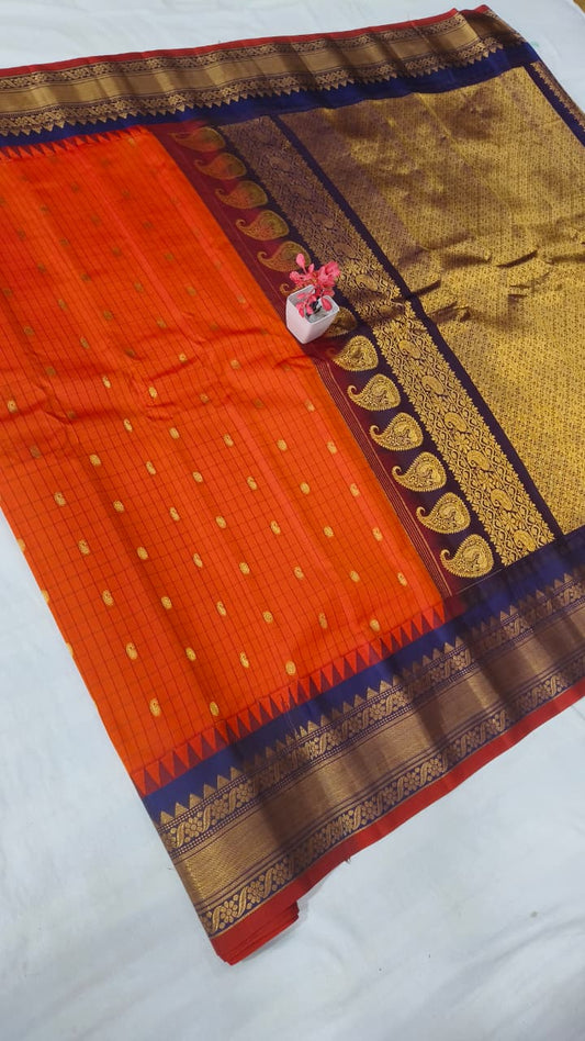 Gadwal pure pattu Butta with blouse sarees 041025