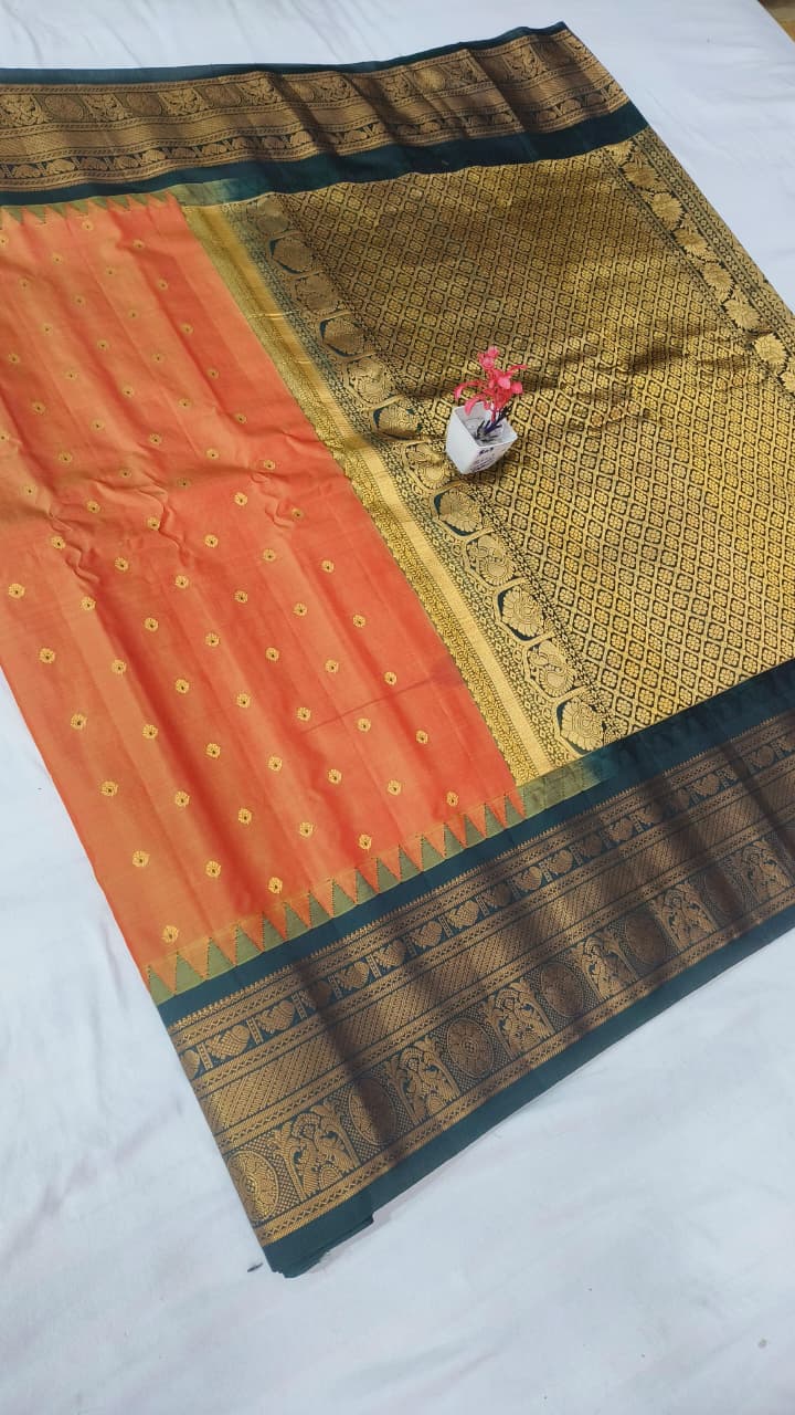 Gadwal pure pattu Butta with blouse sarees 041025