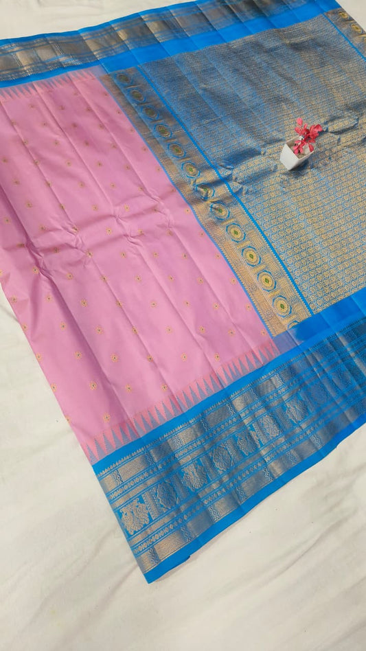 Gadwal pure pattu Butta with blouse sarees 041025