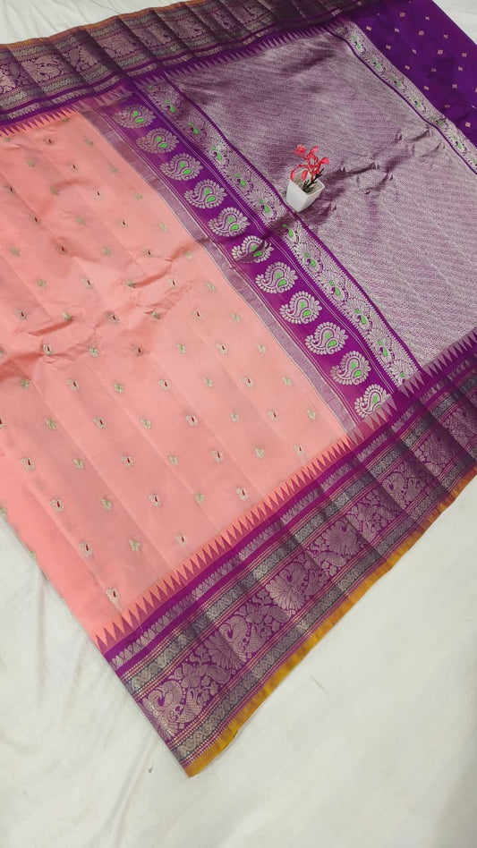 Gadwal pure pattu Butta with blouse sarees 051025
