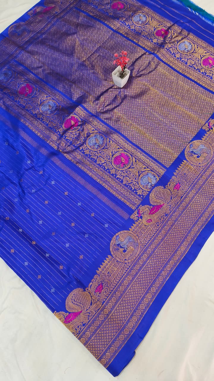 Gadwal pure pattu turning boder HL W/B