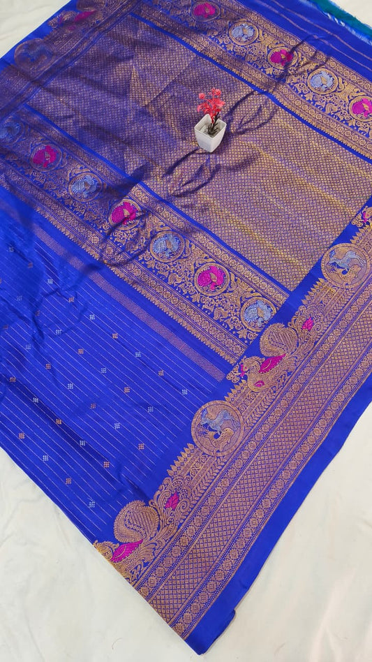 Gadwal pure pattu turning boder HL W/B