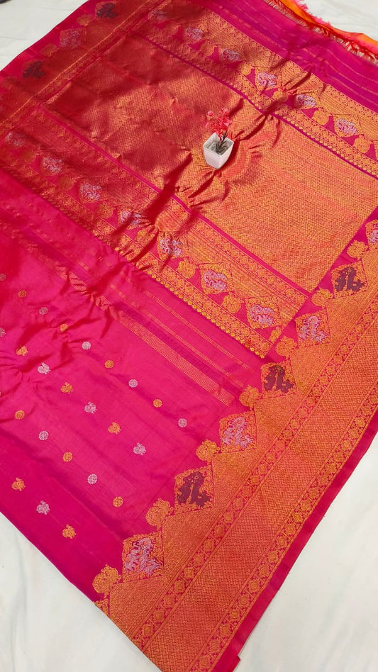 Gadwal pure pattu turning boder HL W/B