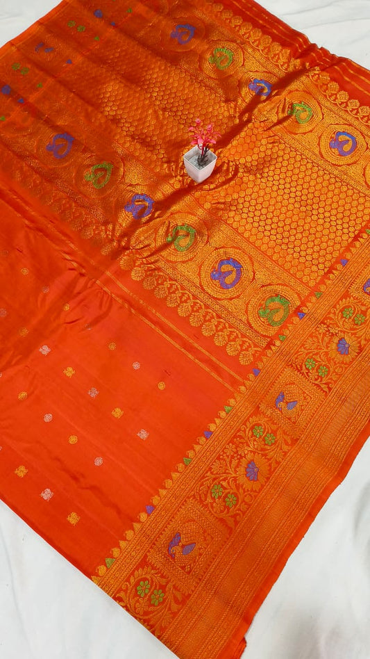 Gadwal pure pattu turning boder HL W/B