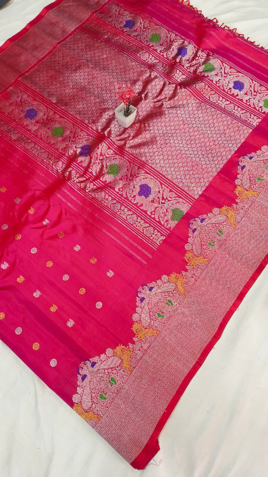 Gadwal pure pattu turning boder HL W/B