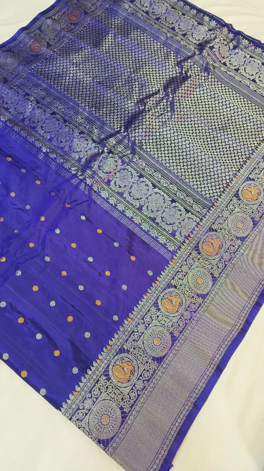 Gadwal pure pattu turning boder HL W/B