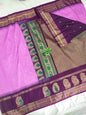 Gadwal Semi Pattu Boder Meena Butta with Blouse Sarees 011125