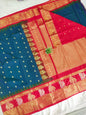 Gadwal Semi Pattu Boder Meena Butta with Blouse Sarees 011125