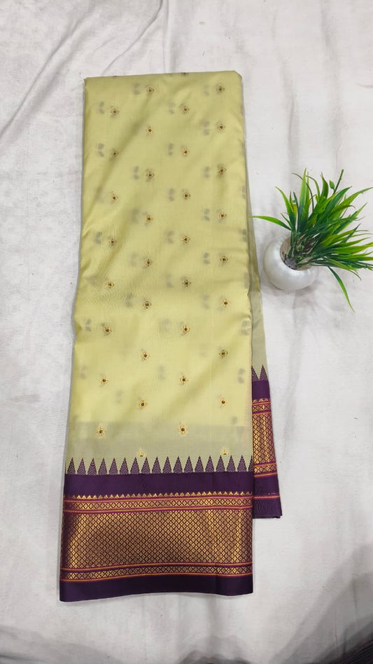 Gadwal mixed silk paithani pallu with blouse sarees 251025