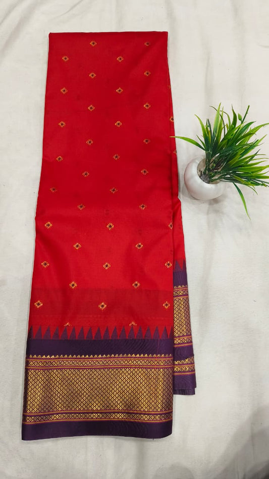 Gadwal mixed silk paithani pallu with blouse sarees 251025