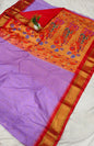 Gadwal mixed silk paithani pallu with blouse sarees 311025