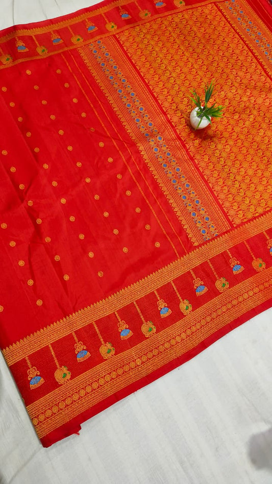 Gadwal pure pattu turning boder HL W/B