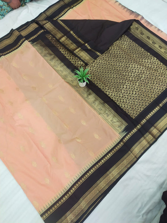 Gadwal mixed silk small boder with blouse sares 141125