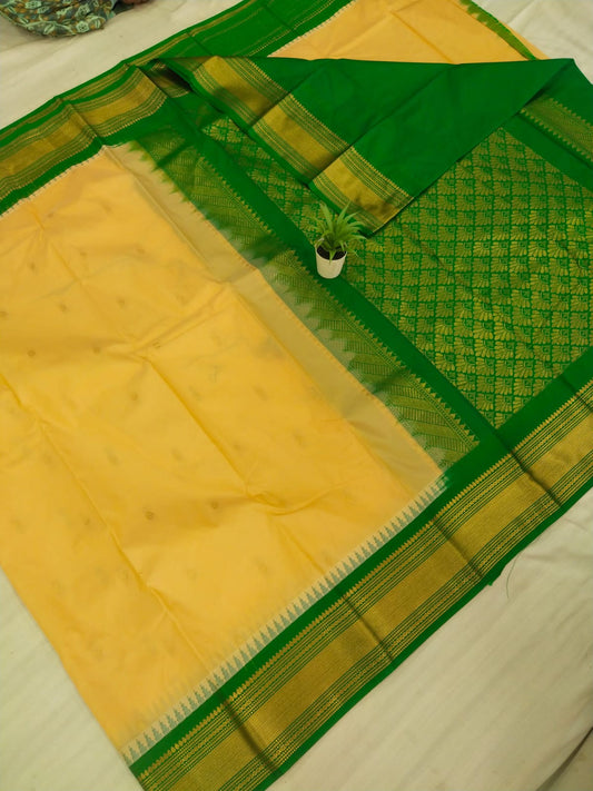 Gadwal mixed silk small boder with blouse sares 141125