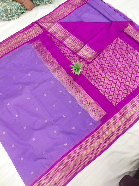 Gadwal mixed silk small boder with blouse sares 141125